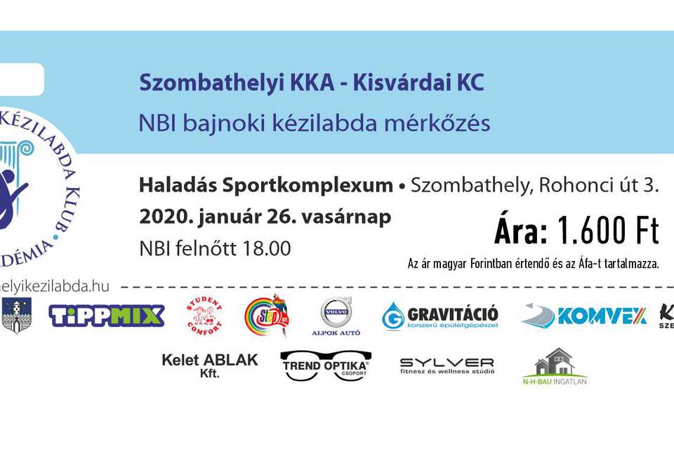 Kedden indul a jegyrtkests az SZKKA-Kisvrda meccsre!