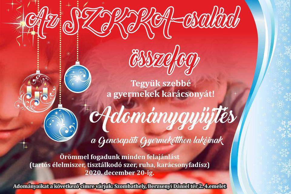 sszefog az SZKKA-csald, jtkonysgi gyjtst szerveznk!