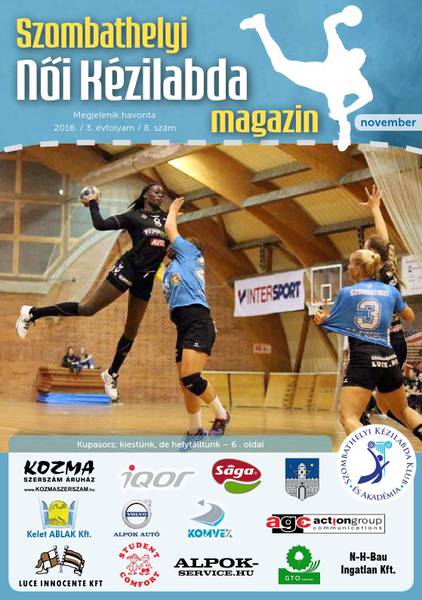 Szombathelyi Kzilabda Klub s Akadmia 2016 Novemberi magazin

